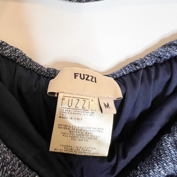 Fuzzi Jumpsuit Strapless Denim Print Ruffle Top Jumpsuit - Picture 5 of 6